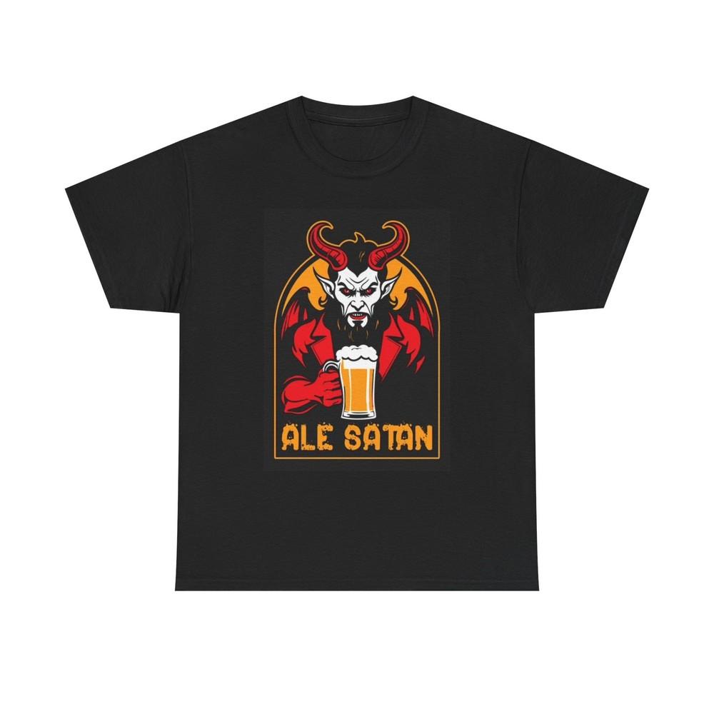 Ale Satan Beer Graphic T Shirt Funny Unisex Heavy Cotton Tee