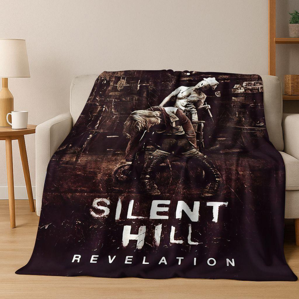 Classic Silent Hill Horror Game Movie Art Flannel Blanket,Cozy Soft Throw Blanket for Home Bedroom Bed Sofa Picnic Cover Gift