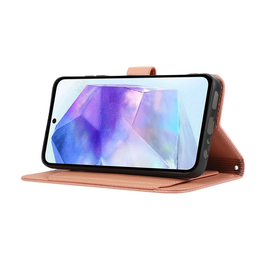 For Samsung Galaxy A55 5G Leather Phone Case with Card Holder,Wallet,Straps Protective Flip Cover
