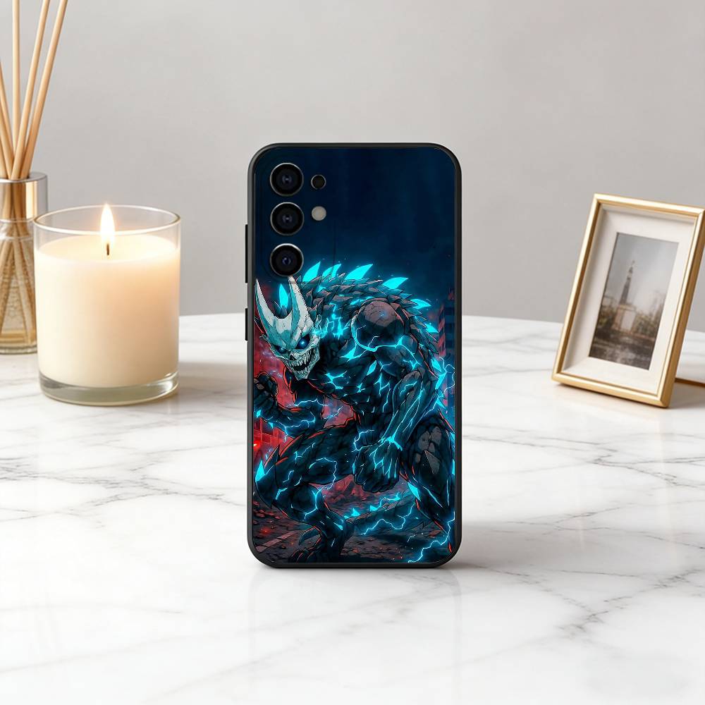 Monster K-Kaiju No. 8-es Phone Case For Samsung S25,S24,S21,S22,S23,S30,Ultra,S20,Plus,Fe,Soft Silicone Black Cover