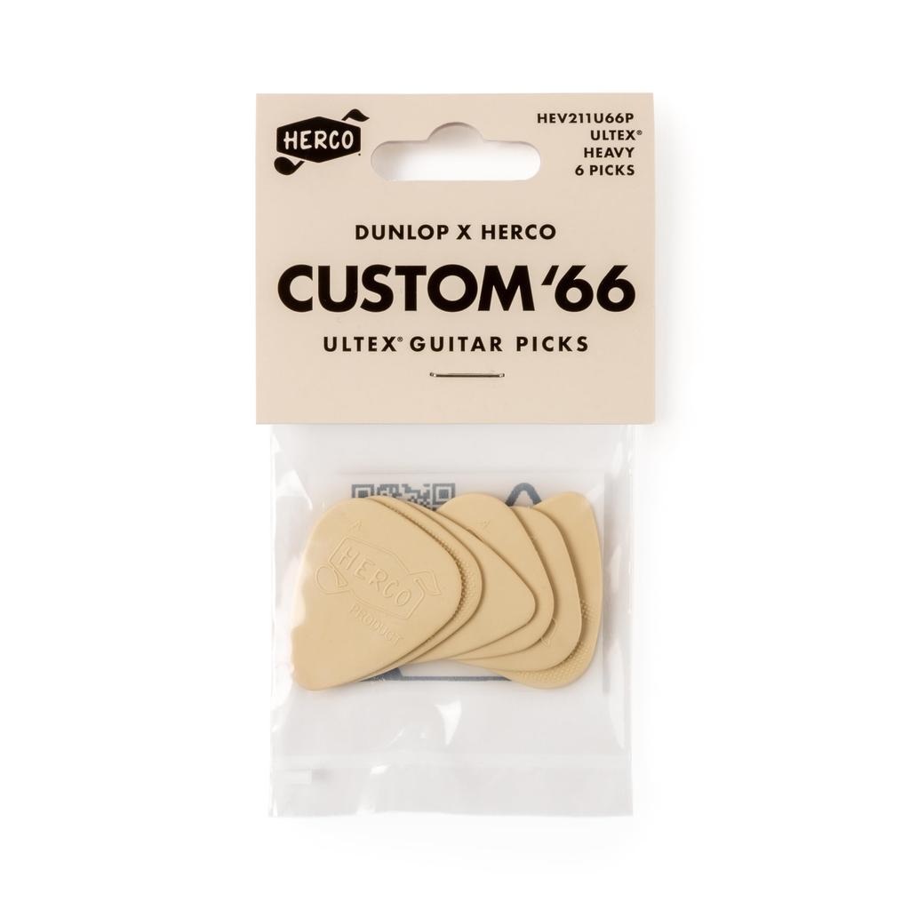 JIM DUNLOP Jim Dunlop HEV211U66P Dunlop X Herco Custom Ultex Heavy Guitar Picks Guitar Pick 6 Pieces '66