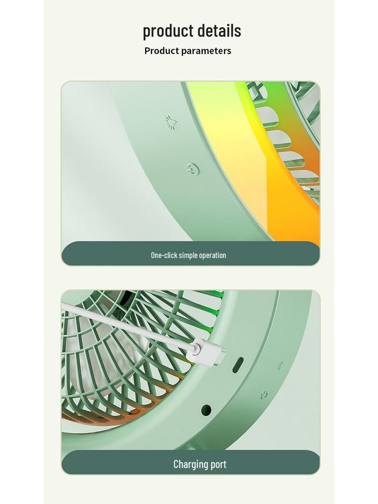 Colorful Dual-Use USB Desktop Fan for Home and Office with Large Airflow