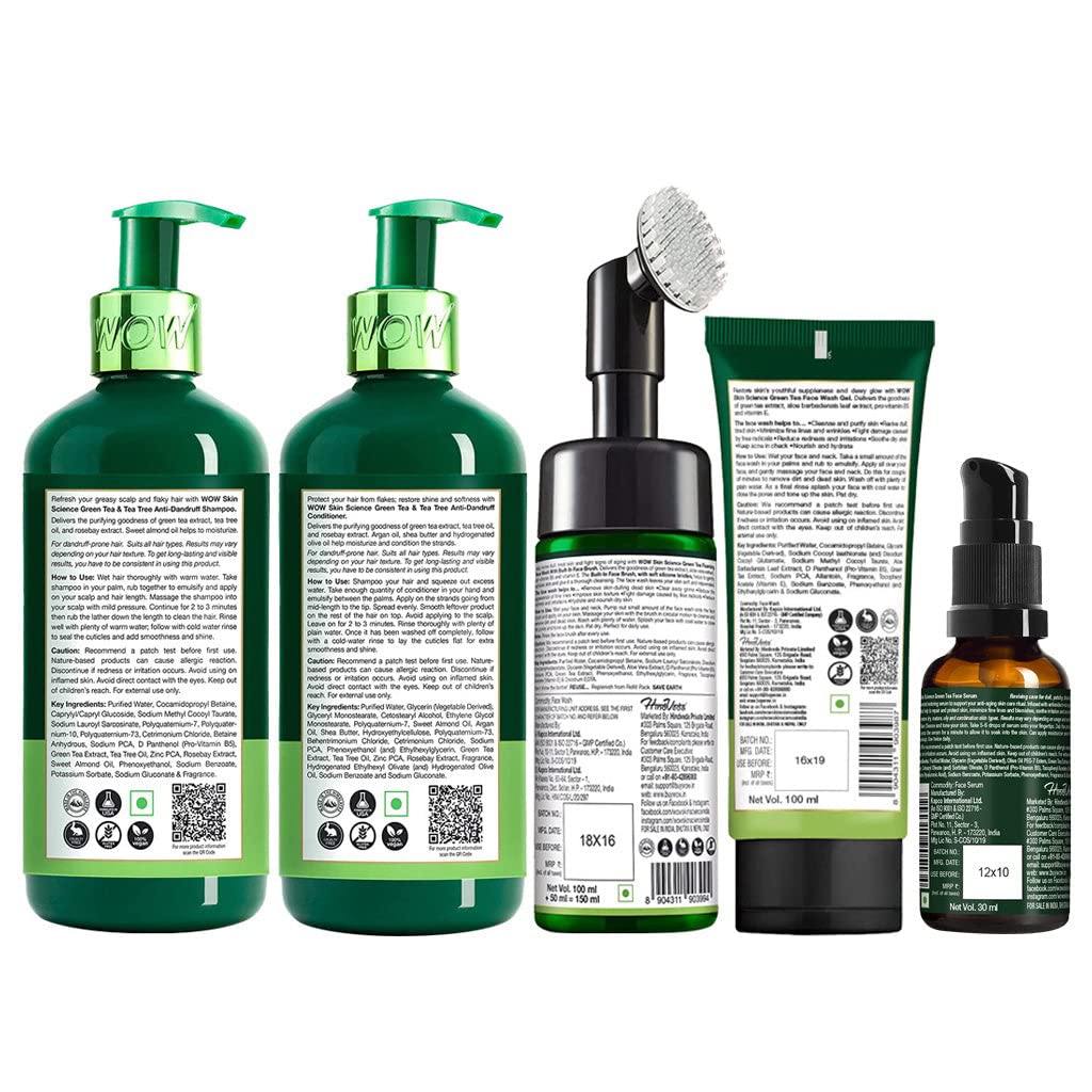 Offre limitée WOW Skin Science Green Tea Ultimate Hair & Face Care Kit