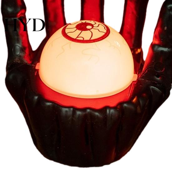 Warm LED Spooky Lamp Skeleton Hand Ghost Face Pumpkin/Scary Eyeball Night Light, Halloween Party Table Centerpiece for Home Decoration And