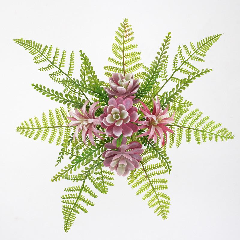 Plant Flower Succulent Cluster With Handcrafted Elements For Decor Indoor