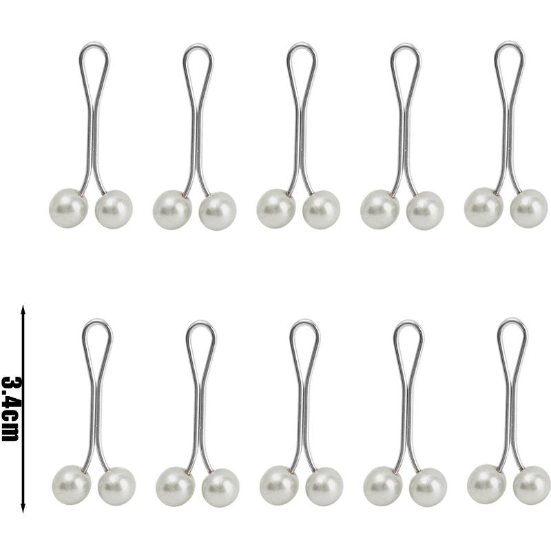 10-20pcs/lot Anti Slip Brooch Headscarf Shawl Scarf Lady Fixed Pins Scarf Hijab Clips Pearl Stylish Brooch for Women Jewelry