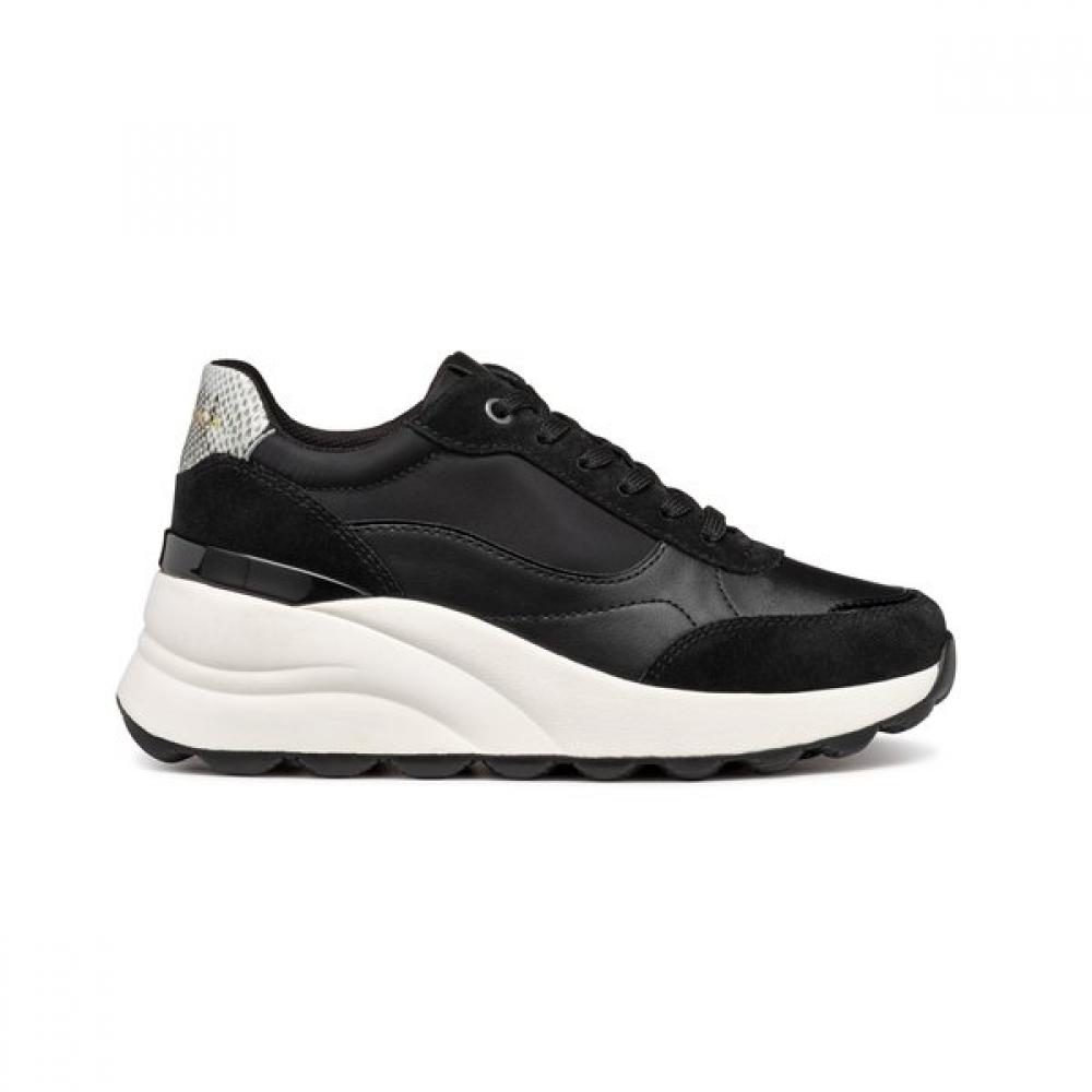 

Geox Women S Comfort SneakerS Height increaSing Ec13 Wide Black 255(41)