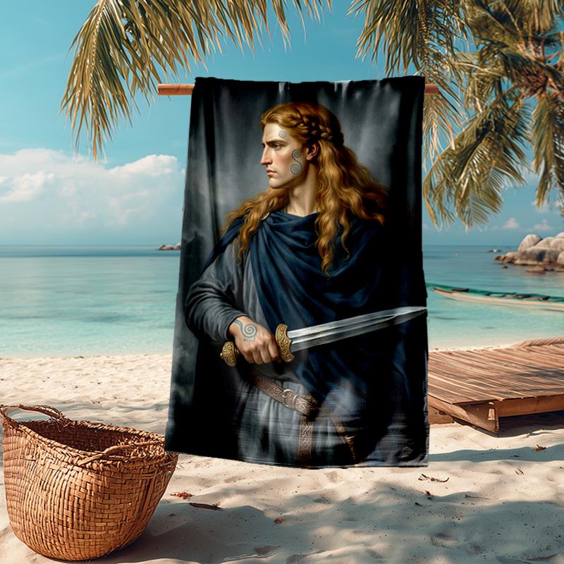 Ultra-Soft Beach Towel with Heroes of Gaul Theme,Ideal for Pool - Camping, Diving - Perfect Travel Essential, Vibrant Beach Towel.