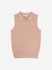 LORDLOAR Signature Collared Sleeveless Knit Salmon