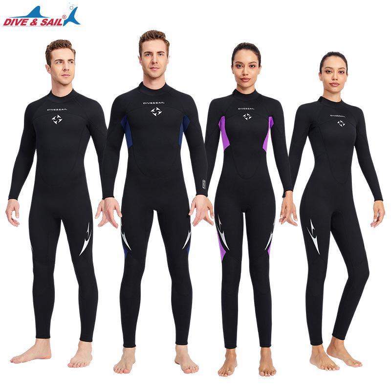 DIVE&SAIL 3MM Unisex Long-Sleeve Wetsuit for Diving & Surfing
