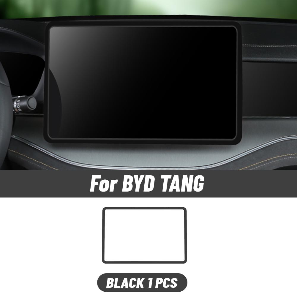 

For BYD TANG EV Car Central control screen Silicone protective sleeve Navigation Screen Protective Frame Cover Accessories Black 15.6