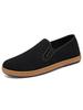 "Men's Breathable Ay Grass Flyknit Slip-On Soft Sole Comfortable Beijing Cloth Shoes Lightweight Everyday Dad Elderly Casual Shoes"