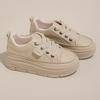 W3616 New Board Shoes Solid Color 2024 Autumn Tide Little White Shoes Platform Sports Casual Shoes Student Shoes