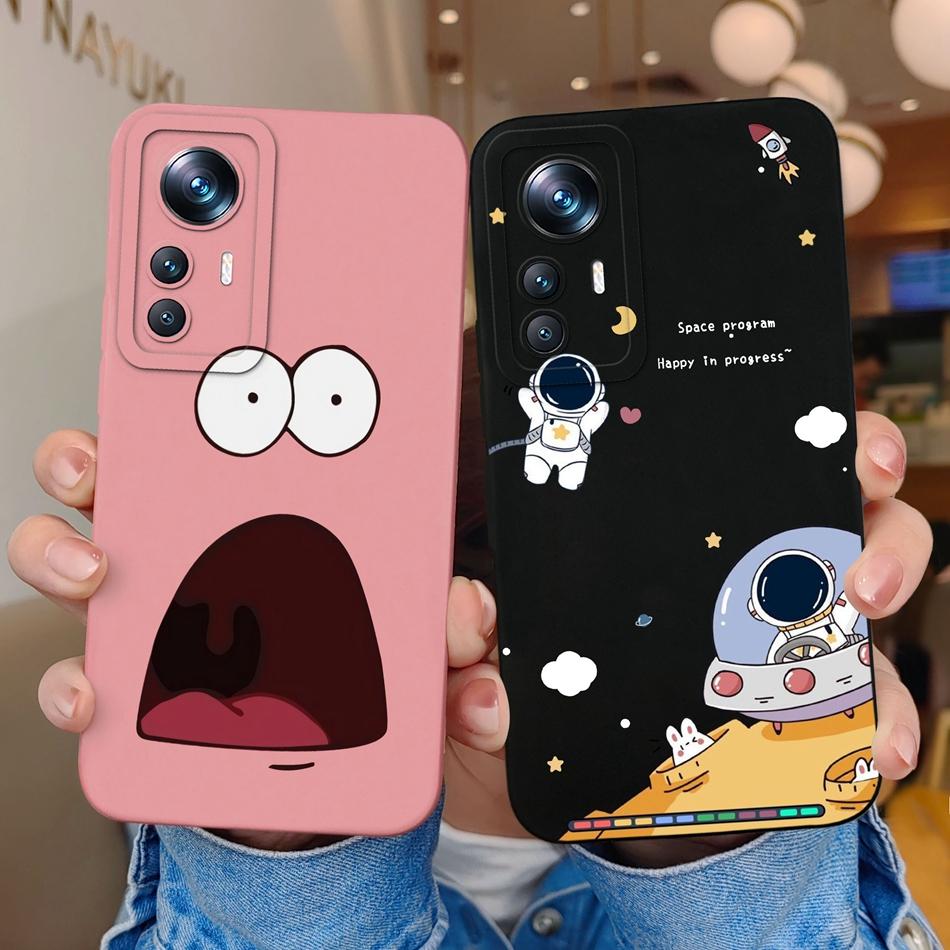 Case For Xiaomi 12 Pro Lite Ultra Cute Flower Astronaut Soft Liquid Silicone Anti Drop Phone Back Cover For Xiaomi12 Funda Capa
