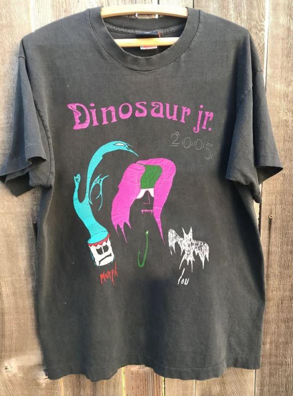 Dinosaur Jr Logo Dinosaur Jr Vintage 90#039s Tour Charcoal Unisex T shirt KH18426 Unisex T-Shirt S