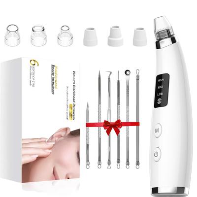 Miley Pore Vacuum Cleaner 80kPa Facial Device Blackhead Removal 6 Heads 3-Level Adjustment Pore Care Dirt Extraction Nose Set Rechargeable Unisex Gift