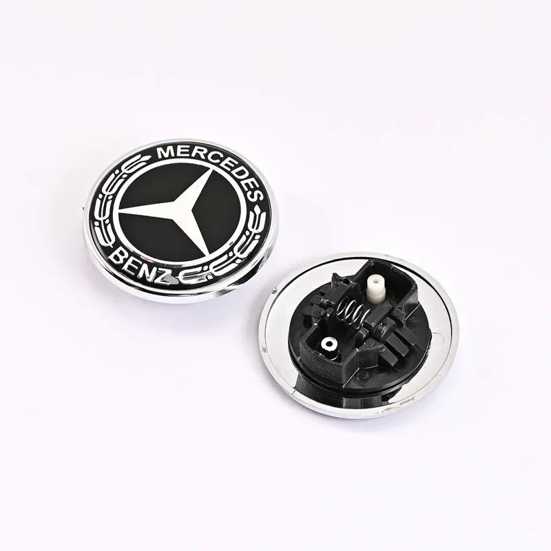 3D ABS Car Front Hood Bonnet Emblem Decoration Stickers Mercedes Benz AMG A B C M S R Class CLA GLB W108 W124 W126 W140 W168 NEW