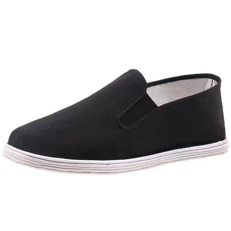 Handmade pure cloth soled cloth shoes thickened soft sole lasagna home casual shoes one pedal breathable men's shoes