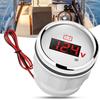 12V 24V Voltmeter Gauge, Waterproof Volt Meter 12 Volt, 52mm Battery Voltage Gauge with Smart Alarm for Boat Marine RV