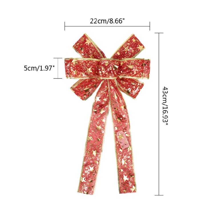 Weihnachtsschleife mit LED-Licht Baumfest Feiertagsparty Dekorationsmaterialien