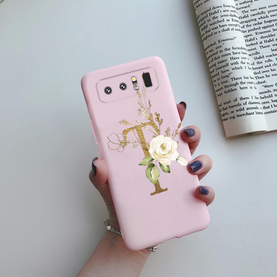 For Samsung Galaxy Note 8 Case SM-N950F Cute Letters Coque Soft Silicone Phone Case For Samsung Note 8 Note8 Cover Fundas Bumper
