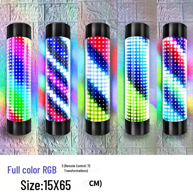 Wall-Mounted Waterproof LED Rotating Barber Shop Light Box