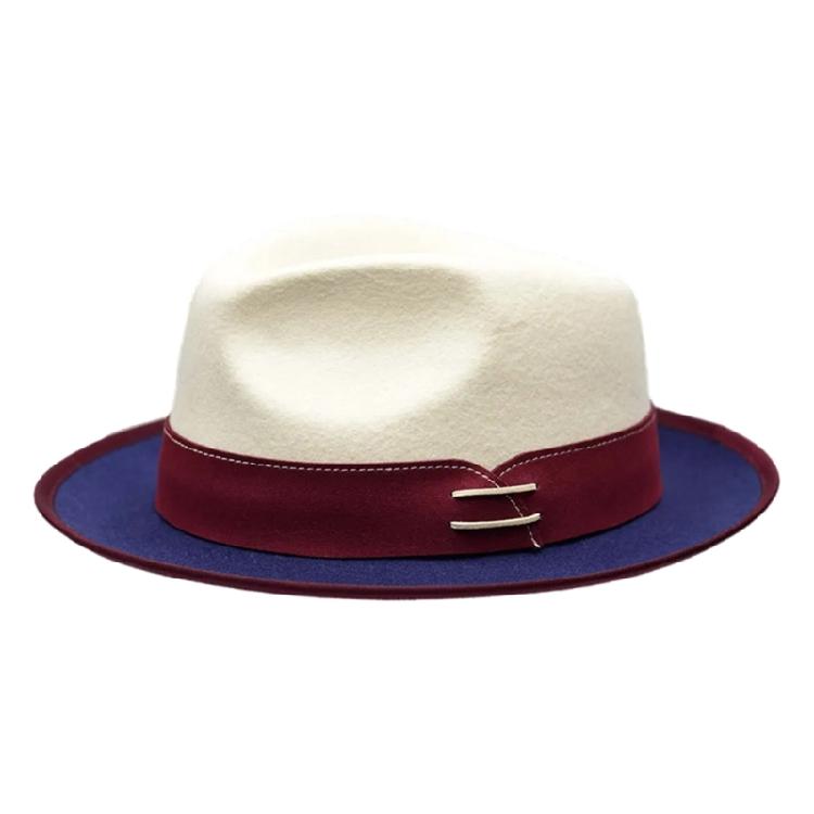 Multiuse Wool Fedoras Color Blocked Patchwork Top Hat For Men And Women Unisex Cosplay Party Costume Accessories Hat