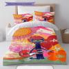 Pete Cat Dream Bedding Quilt Set Quilt Cover Pillowcase Home Decoration Birthday Gift (1 * duvet cover + 2 * pillowcase, without core)