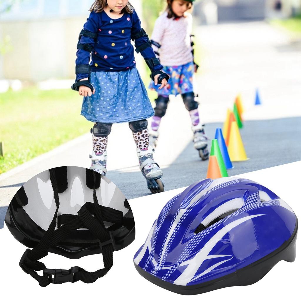 Professional Children Skateboarding Helmet Kid Skating Multi Sport Helmet(Blue )