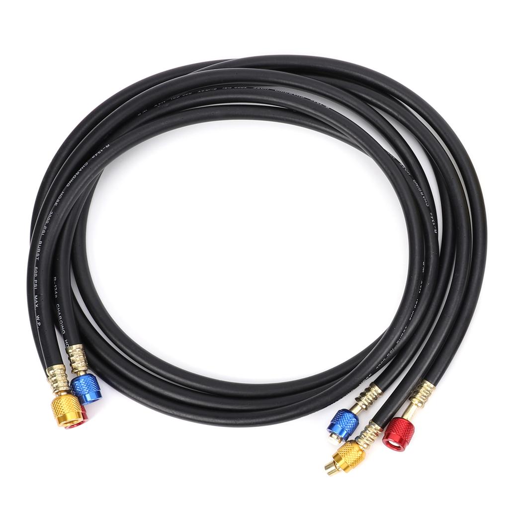 AC Manifold Gauge Set, Automotive R134A R22 R410 Refrigerant Pressure Gauge, AC Charging Tool Kit for Gas Electric