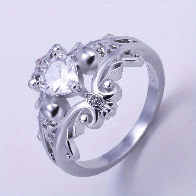 1Pc Fashion Skull Fashion Ring with Synthetic Zirconia