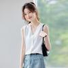 Women's V-Neck Sleeveless Chiffon Blouse