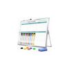 Marsrock Whiteboard, Plain Weekly Planner, Double-Sided, Freestanding, A3 Size, Desktop, Magnetic