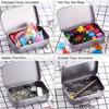 6-12pcs Aluminum Storage Boxes with Lids Portable Rectangular Metal Containers for Small Items Gift Cards Holder Home Organizers
