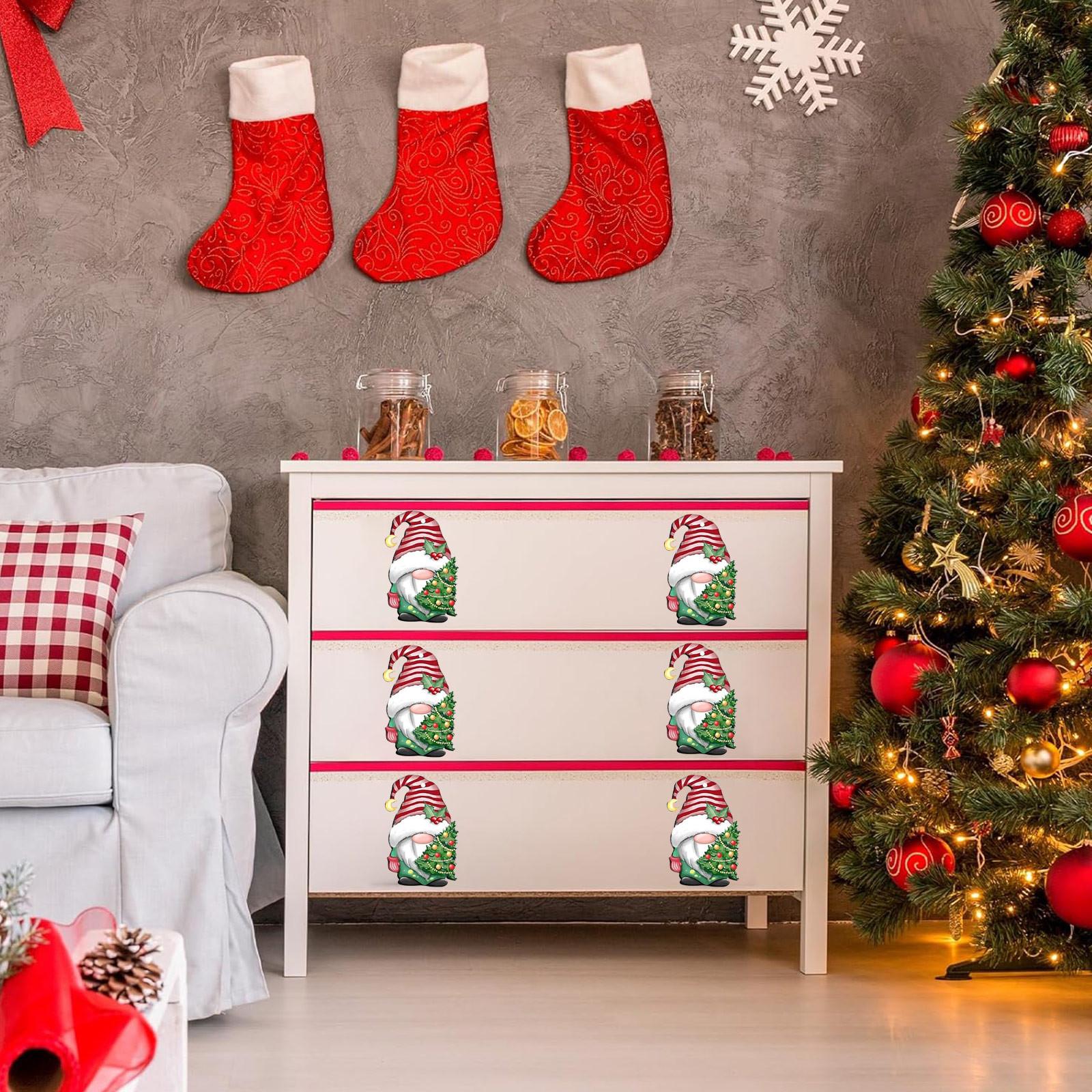 

Christmas Gnome Knob Cover Novel Button Circular Door Knot Knob Decorative Cabinet, Gnome Knob Cover Suitable For Cabinet Knobs One Size