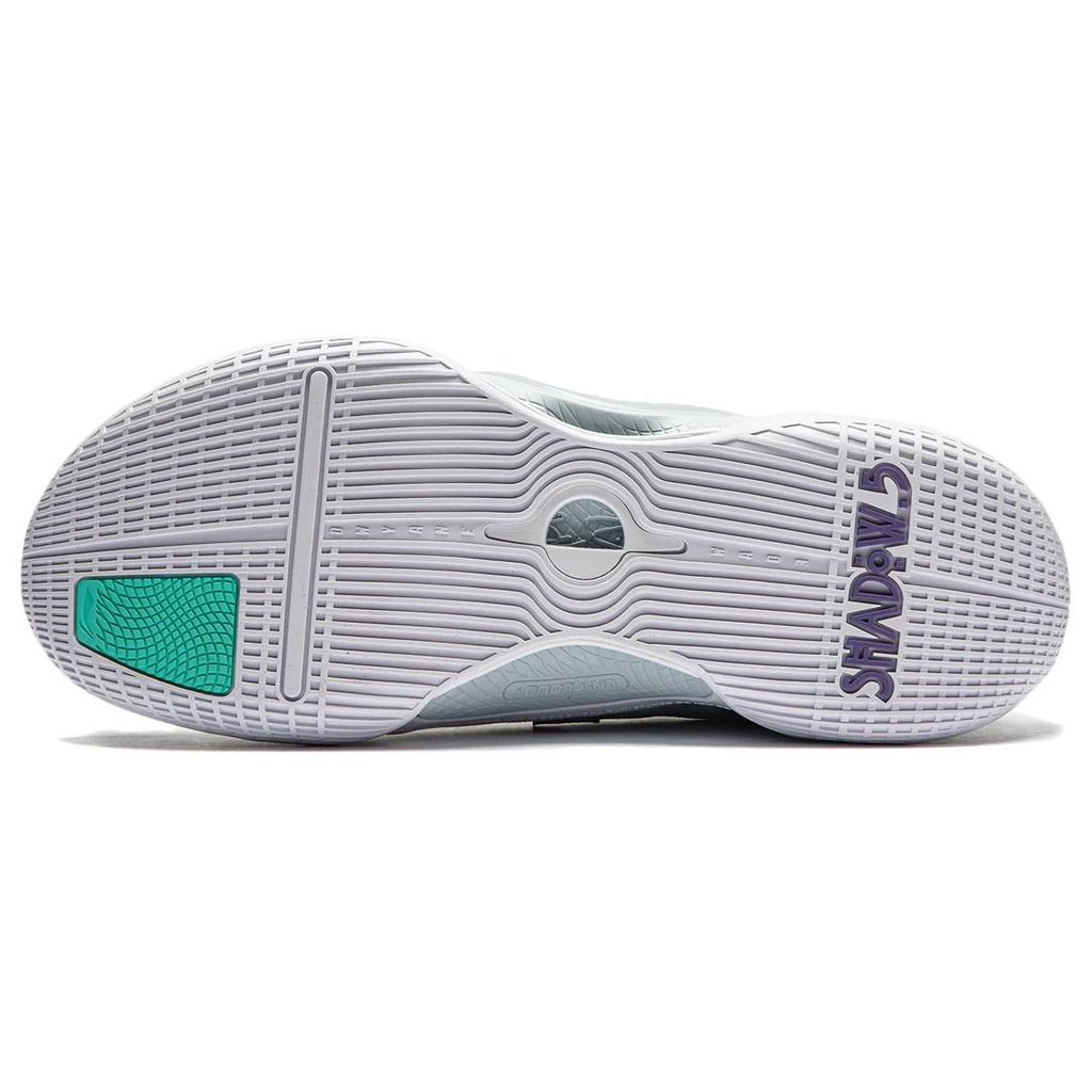 New LiNing Shadow 5 V2 Cushioning Anti Slip Wear Resistant Breathability Low Top Basketball Shoes Men's Light Blue White ABPU009-3