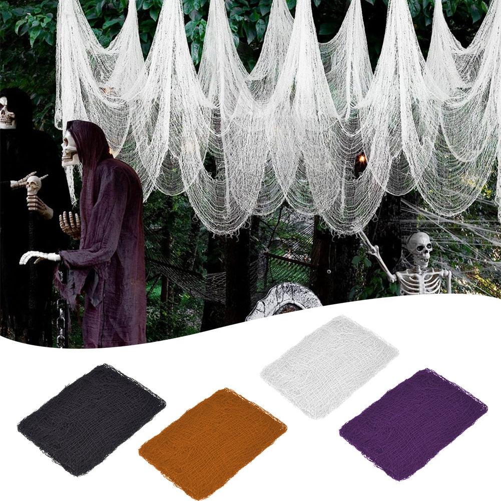 Halloween Gauze Black Roving Halloween  Cotton Large Mesh Decoration