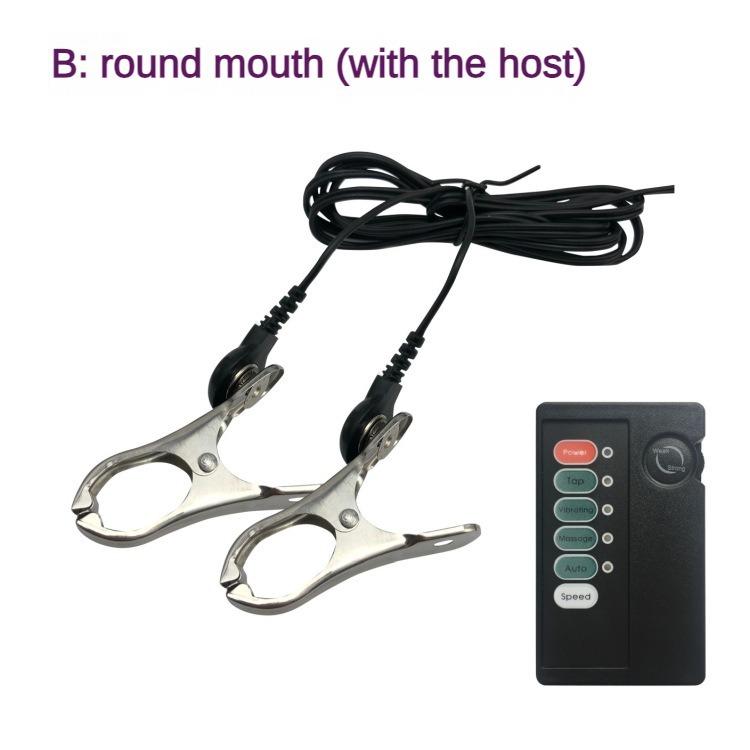 Metal Electric Shock Nipple Clip Female Nipple Stimulator Adult Toy Breast Massager Adult Games Medical Supplie SM Bondage Slave