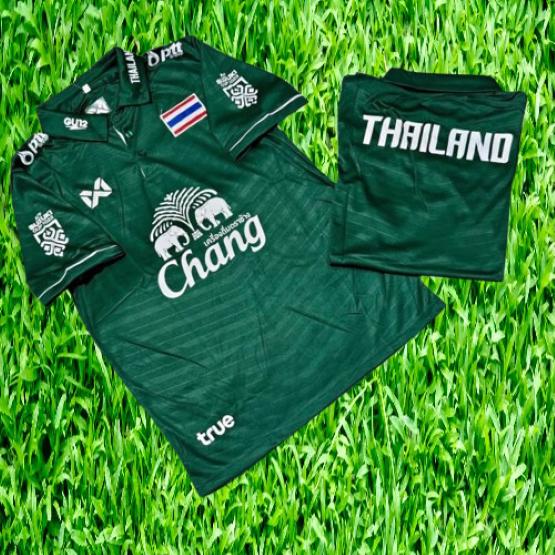 THAJSKO Fotbalový národní trénink JERSEY CHEER Verze pro fanoušky Rychloschnoucí košile Polo Polyester Krátký rukáv Uniforma Logo Elephant Sport Outdoor