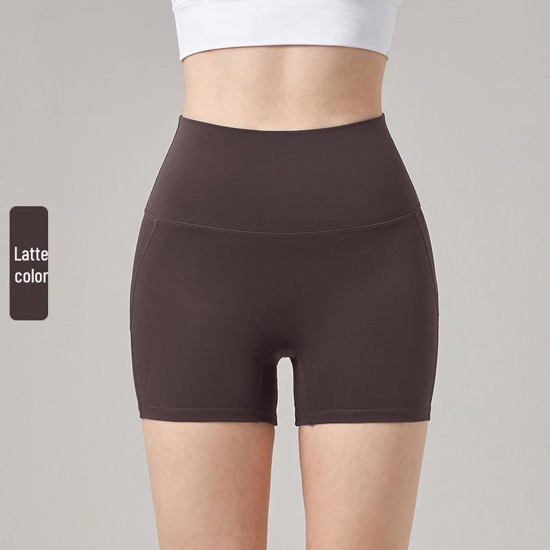 Damen High Waist Nahtlose Po-Lift Yoga Shorts - Schnelltrocknend, Dreipunkt für Laufen & Radfahren