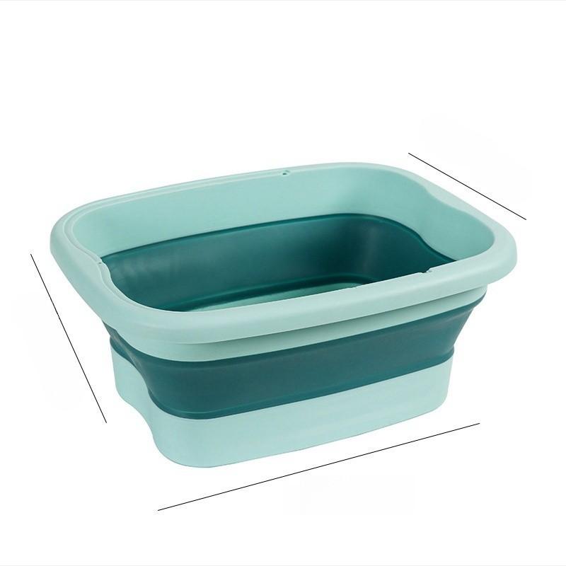 Fotskål Sammenleggbar Vannbøtte Bærbar Oppbevaring Husholdningsmassasje Helsebevaring Fotbadkar Leggdekket Isolert Fotvaskebasseng