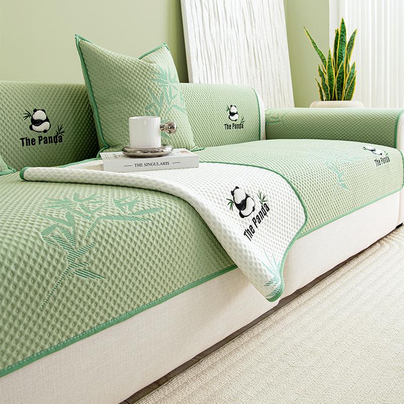 

Подушка для дивана Летнее ощущение высокого класса Полотенце-накидка для дивана Ткань Ощущение прохлады Ледяной боб Нескользящая накидка для дивана Универсальный чехол 70*70cm