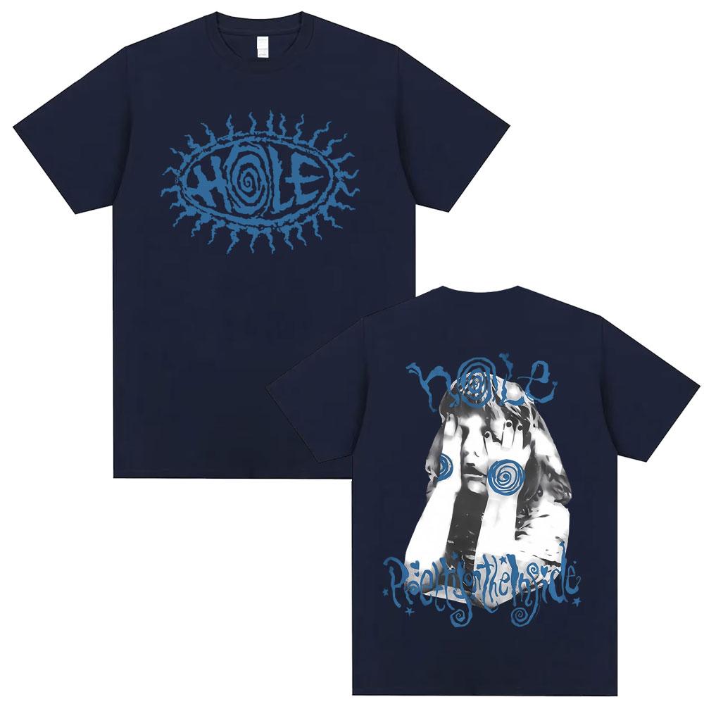 Alternative Rock Band Hole Courtney Love Beautiful Doublesided Printed Tshirt Mens Summer Cotton Casual Oversized Shirt
