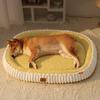 Flannel Dog Bed Autumn Winter Thickening Warmth Ellipse Dog Sofa Beds Bottom Detachable Soft Plush Pet Pad Dogs Accessories