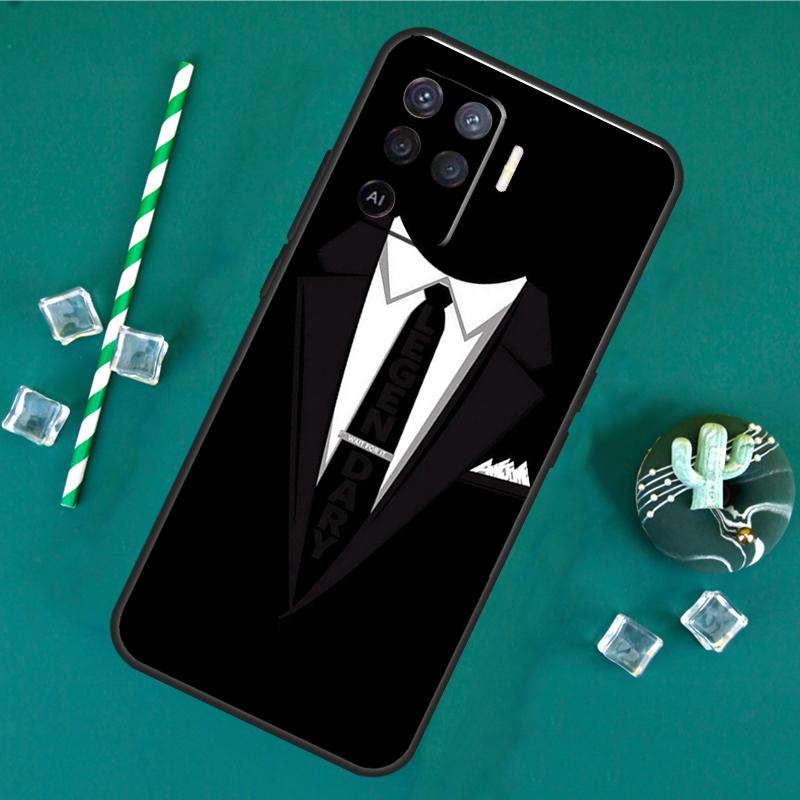 Suit and Tie Case For Oppo A40 A60 A80 A16 A76 A96 A18 A38 A58 A78 A98 A91 A15 A17 A74 A94 A54 A57S Cover