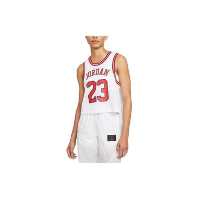 Essential Strick Mesh Atmungsaktives Basketballtrikot Damen Tops Weiß DD0286-100
