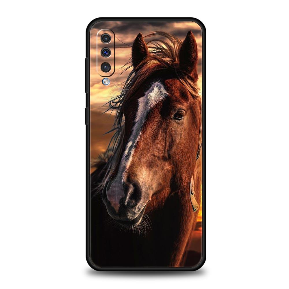 Running Horse Animal Phone Case For Samsung A54 A52 A24 A14 A50 A72 A70 A30 A40 A20S A20E A02S A12 A22 A34 A42 A32 5G A04s Cover