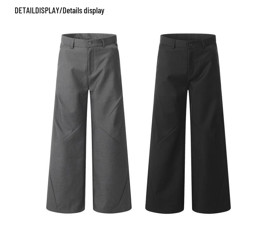 Dámské luxusní plisované ležérní volné kalhoty s rovnými nohavicemi - Jarní/podzimní kolekce