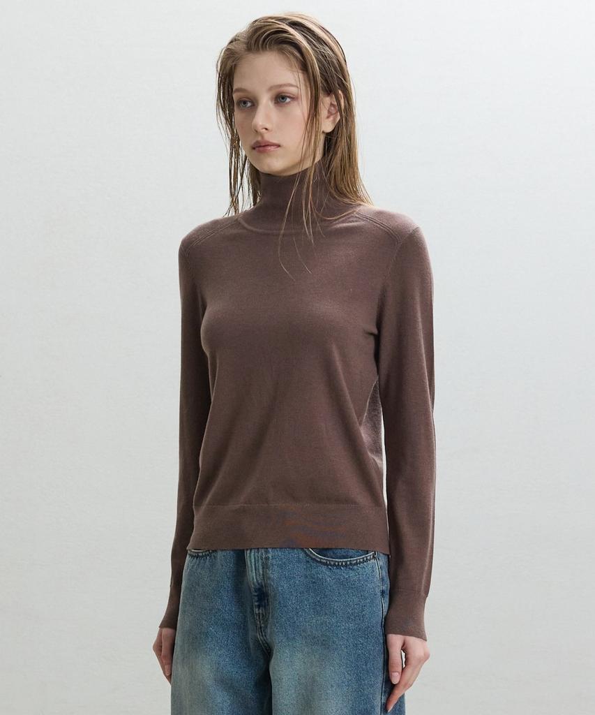 Dito Basic Thin Turtleneck [Brown]