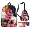 Classic Novelty Peculiar Cool Ironmouse Anime 3D Print 3pcs/Set pupil School Bags Travel Laptop Backpack Chest Bag Pencil Case